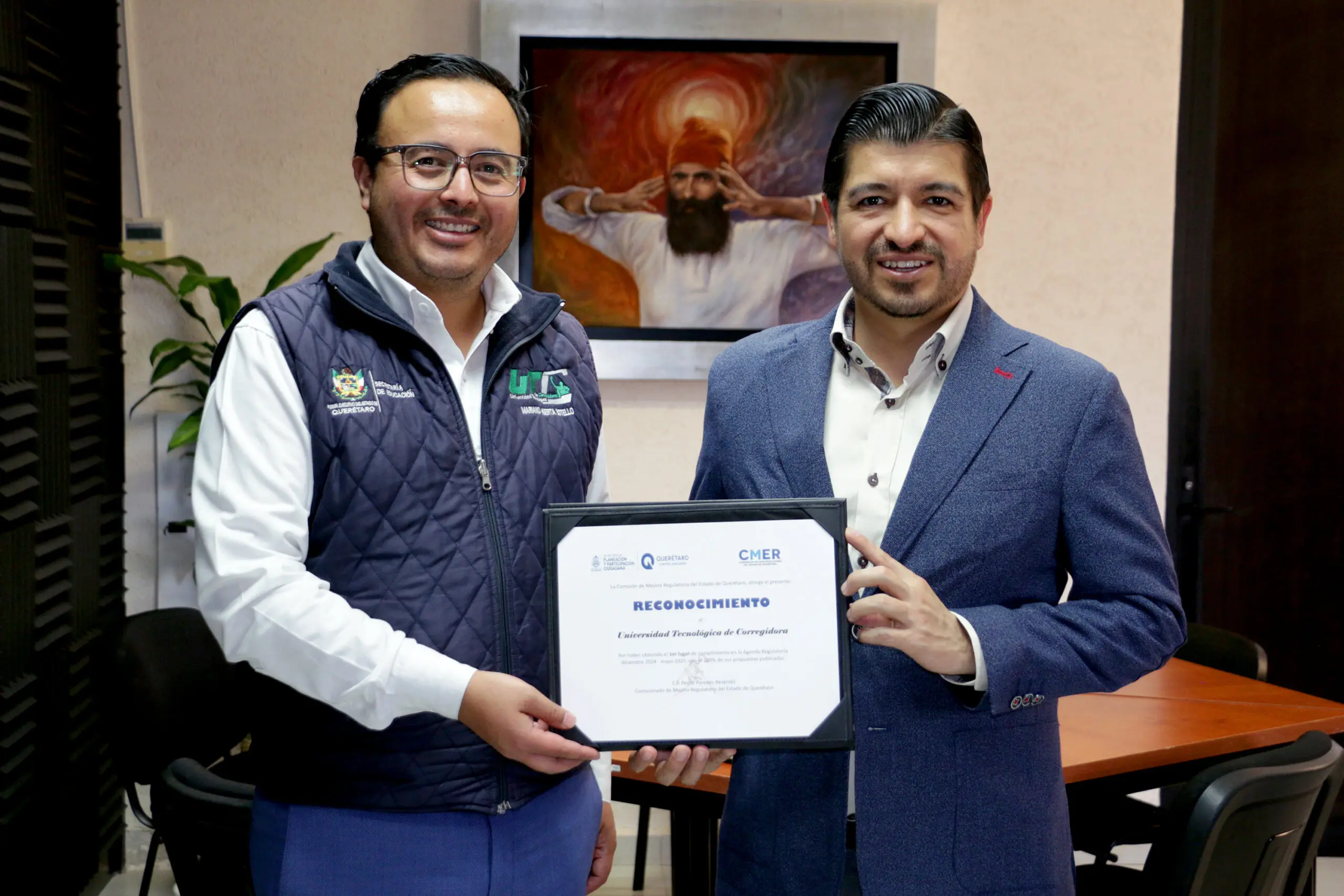 UTC recibe reconocimiento por la Comisión de Mejora Regulatoria