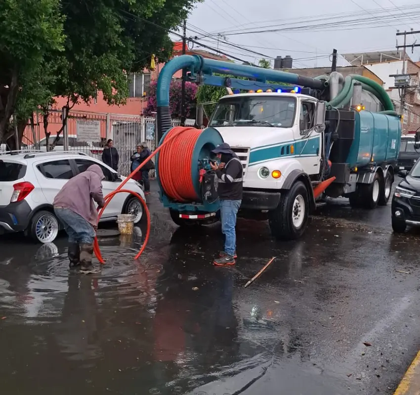 Operativo por lluvias intensas en Ecatepec