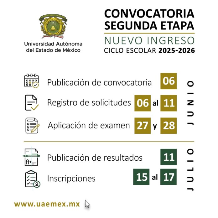 Abrió UAEMéx segunda etapa para ciclo escolar 2025-2026 - Primero ...