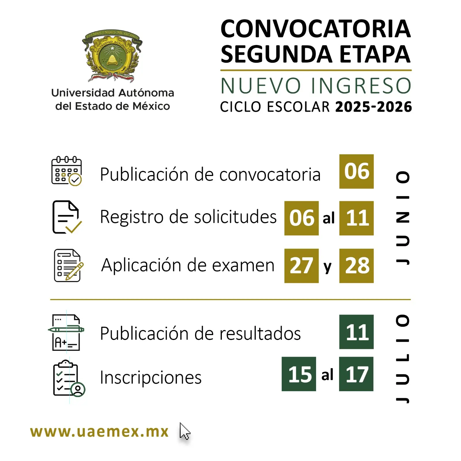 Abrió UAEMéx segunda etapa para ciclo escolar 2025 2026   Primero