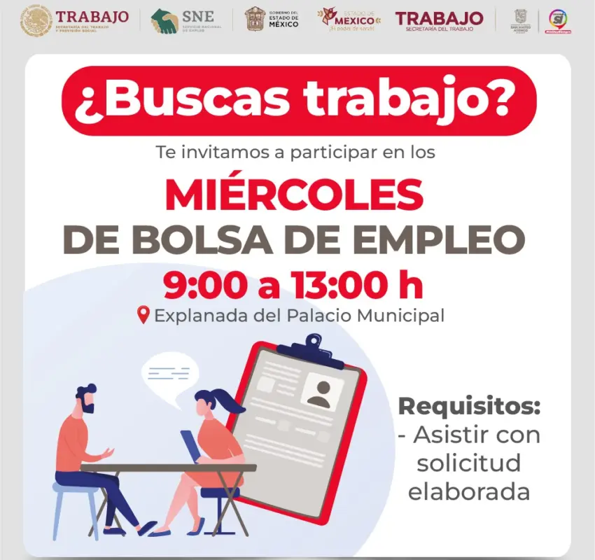 Bolsa de empleo en San Mateo Atenco