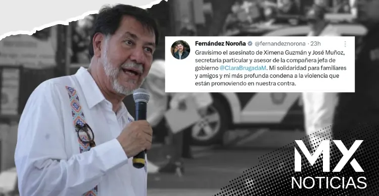 Condenó Noroña asesinato de colaboradores de Clara Brugada