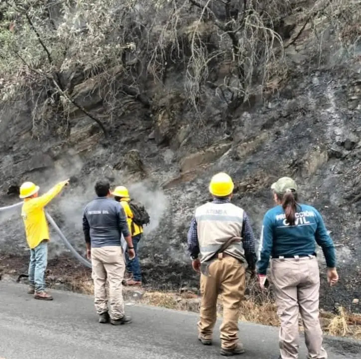 Controlado incendio en Puerta del Cielo, Pinal de Amoles