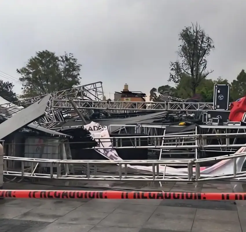Dejó heridos colapso de escenario en CDMX