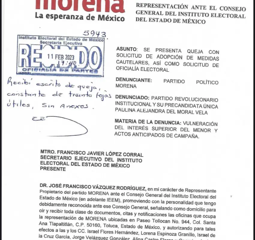 Denuncia PRI  actos anticipados de campaña
