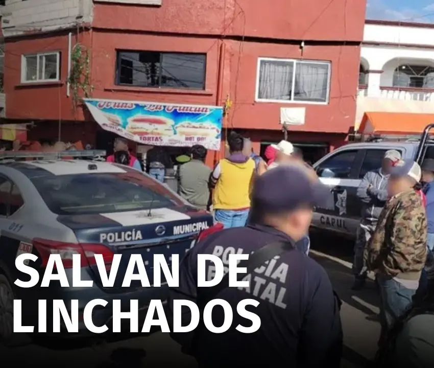 Rescató Policía de Ecatepec a asaltantes de ser linchados