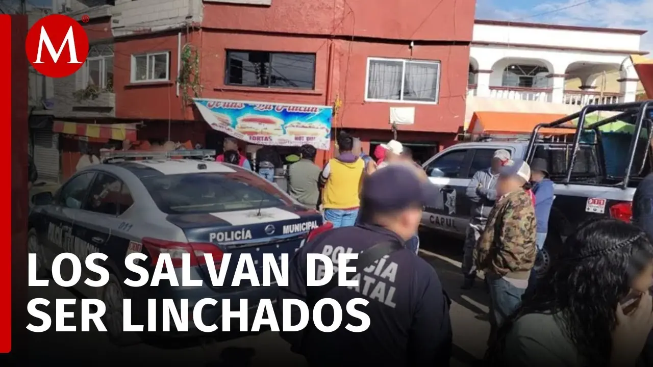 Policías salvan a dos adolescentes de ser linchados por presunto asalto en  Capulhuac Edomex