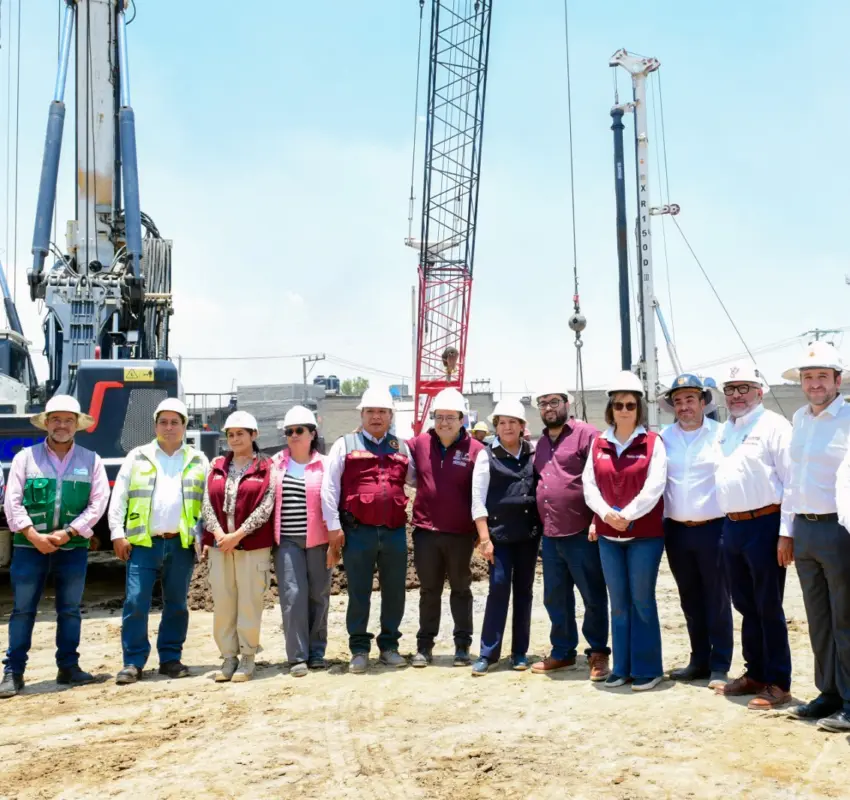 Supervisó Delfina Gómez construcción de la Línea 3 del Mexicable