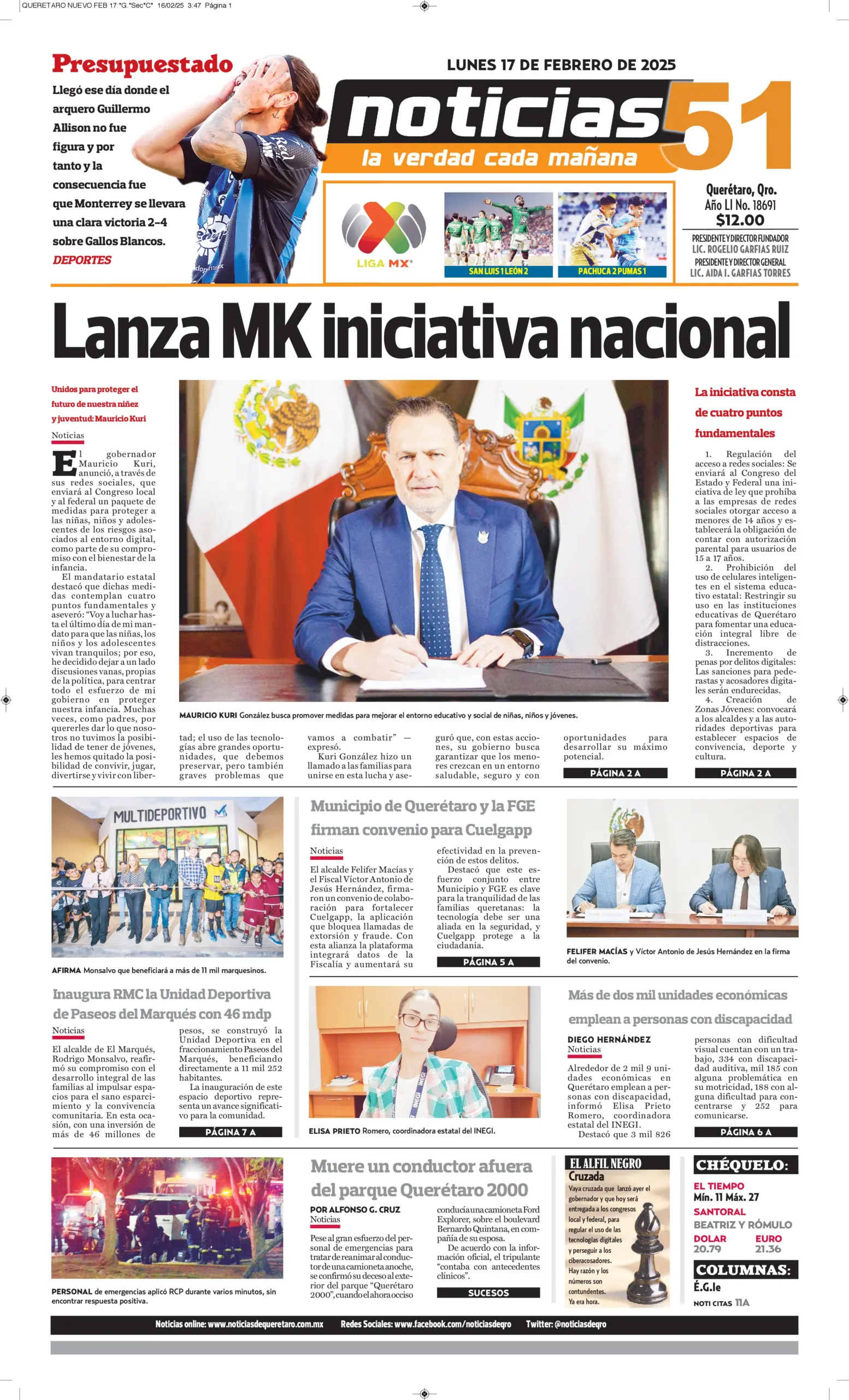 Conoce la Portada de Hoy   Noticias de Querétaro