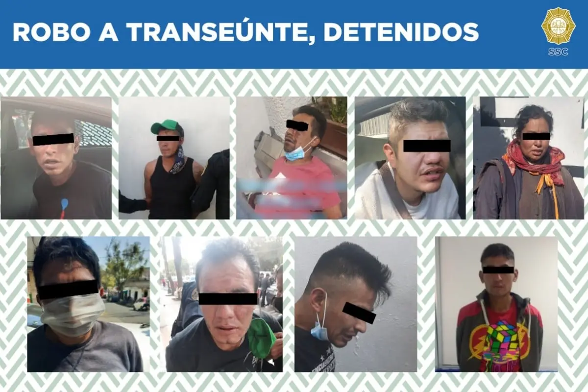 SSC detiene a nueve por robo a transeúntes en CDMX   24 Horas