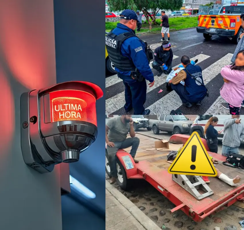 Dos lesionados por retroexcavadora