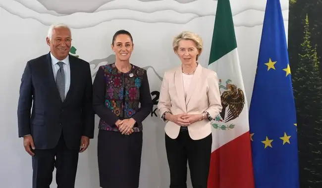 EN G7, DIALOGA PRESIDENTA CLAUDIA SHEINBAUM SOBRE ACTUALIZACIÓN DEL ACUERDO COMERCIAL ENTRE MÉXICO Y LA UNIÓN EUROPEA