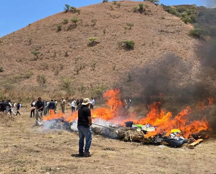 FGR lleva a cabo incineración de narcóticos