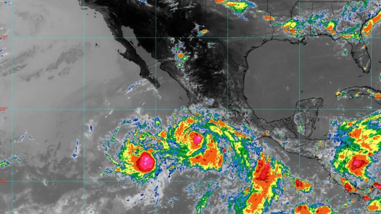 Intensas lluvias en México por tormentas tropicales Barbara y