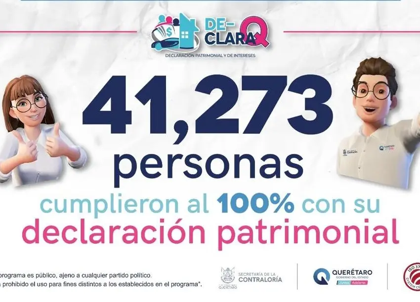 Logra Querétaro que el 100% de los funcionarios públicos presentaran su declaración