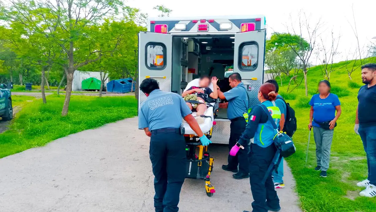 Menor con lesiones tras caída de bici en el parque Querétaro 2000