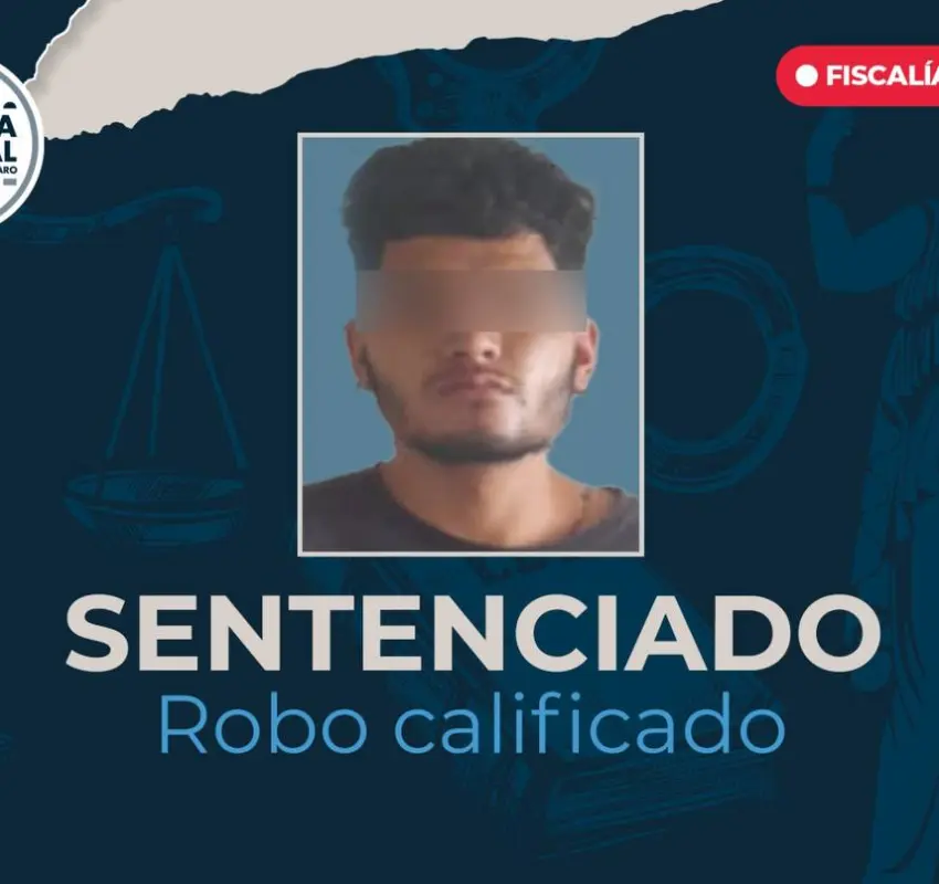 Obtiene FGE sentencia condenatoria de 7 años 6 meses de prisión por robo calificado