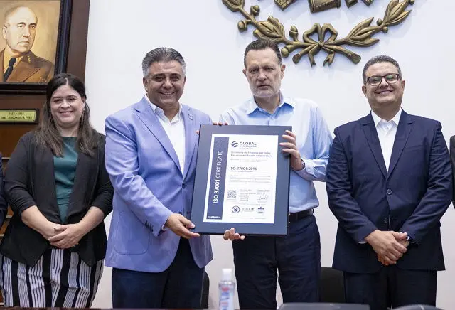 Otorga Global Standard certificado de Sistema de Gestión Antisoborno 