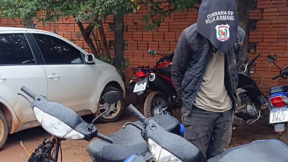 Policía captura a alias Ryguazú y recupera dos motos robadas en