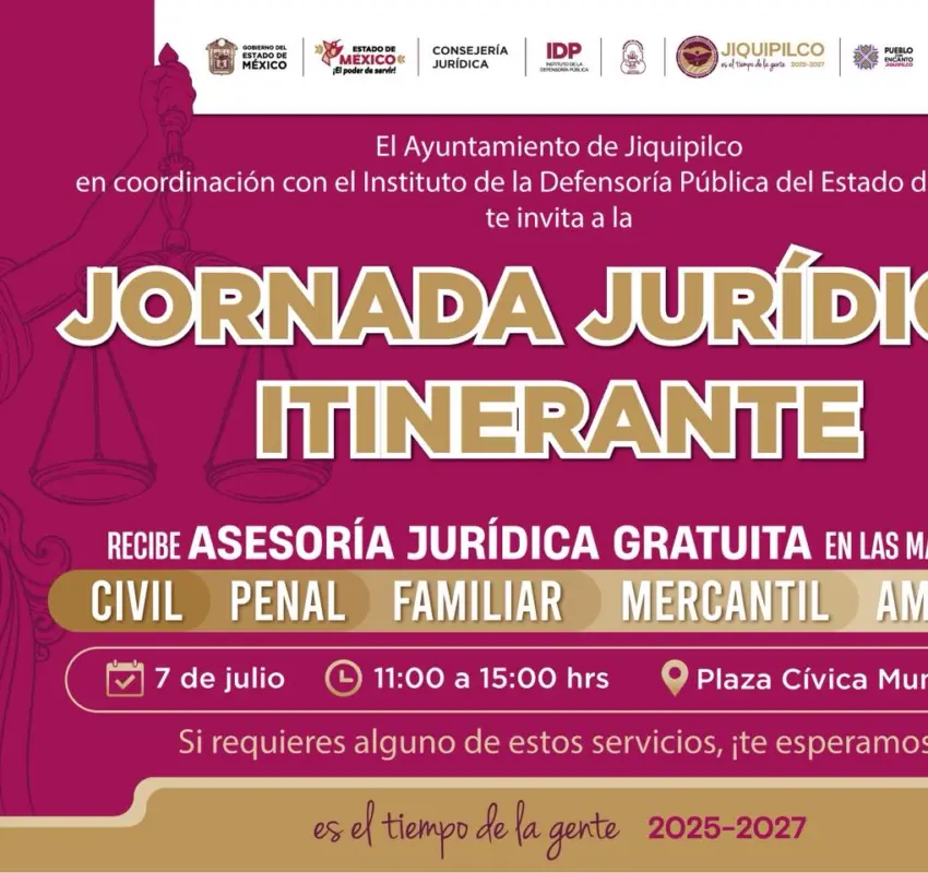 Asesoría jurídica gratis en Jiquipilco