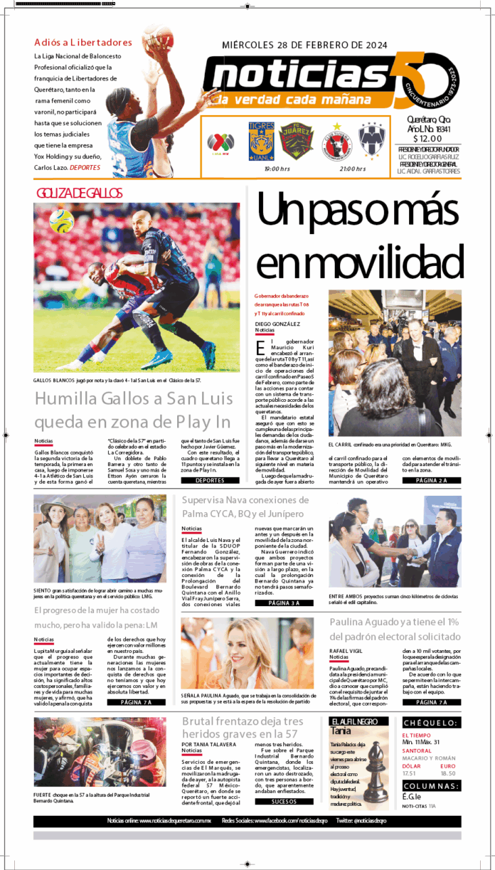 Conoce la portada de hoy! - Noticias de Querétaro