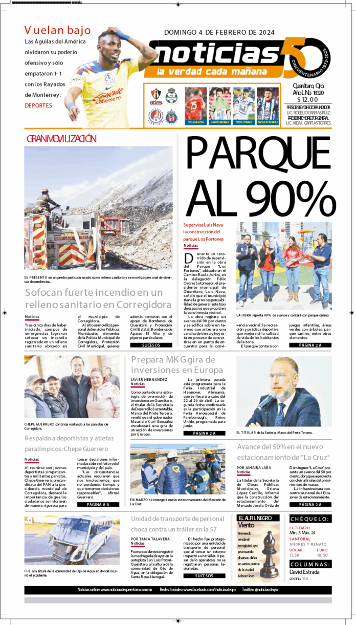 Conoce la portada de hoy! - Noticias de Querétaro
