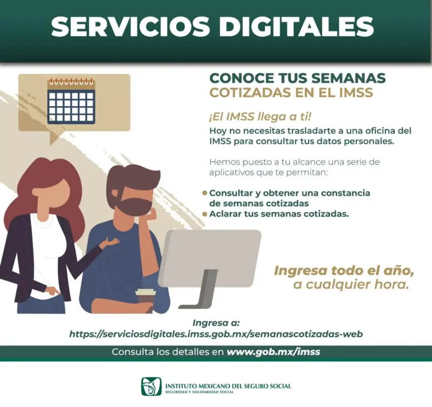 Consulta tus semanas cotizadas desde casa: IMSS