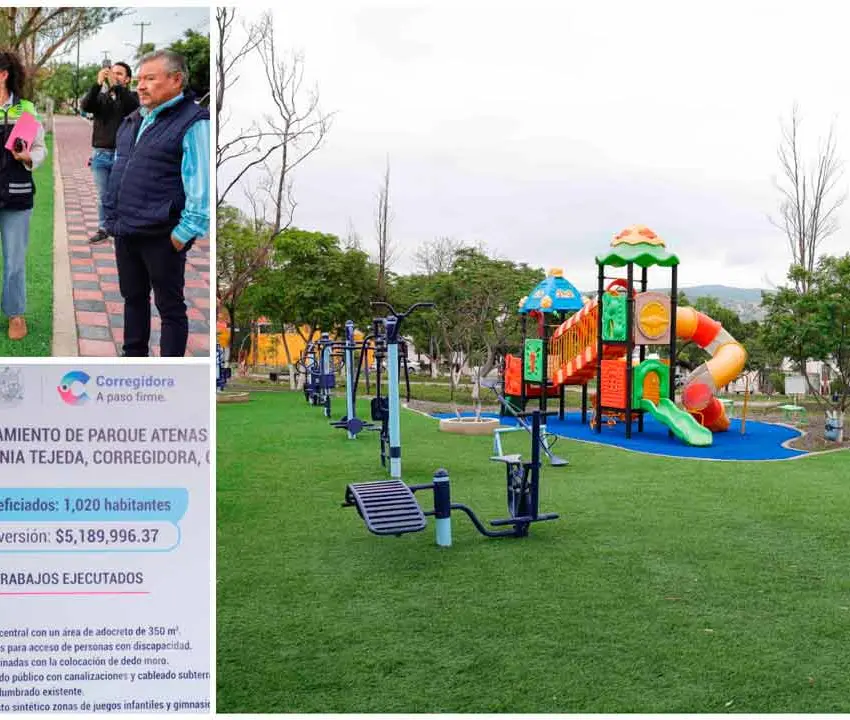 Entrega Chepe Guerrero remodelación del parque Atenas en la colonia Tejeda