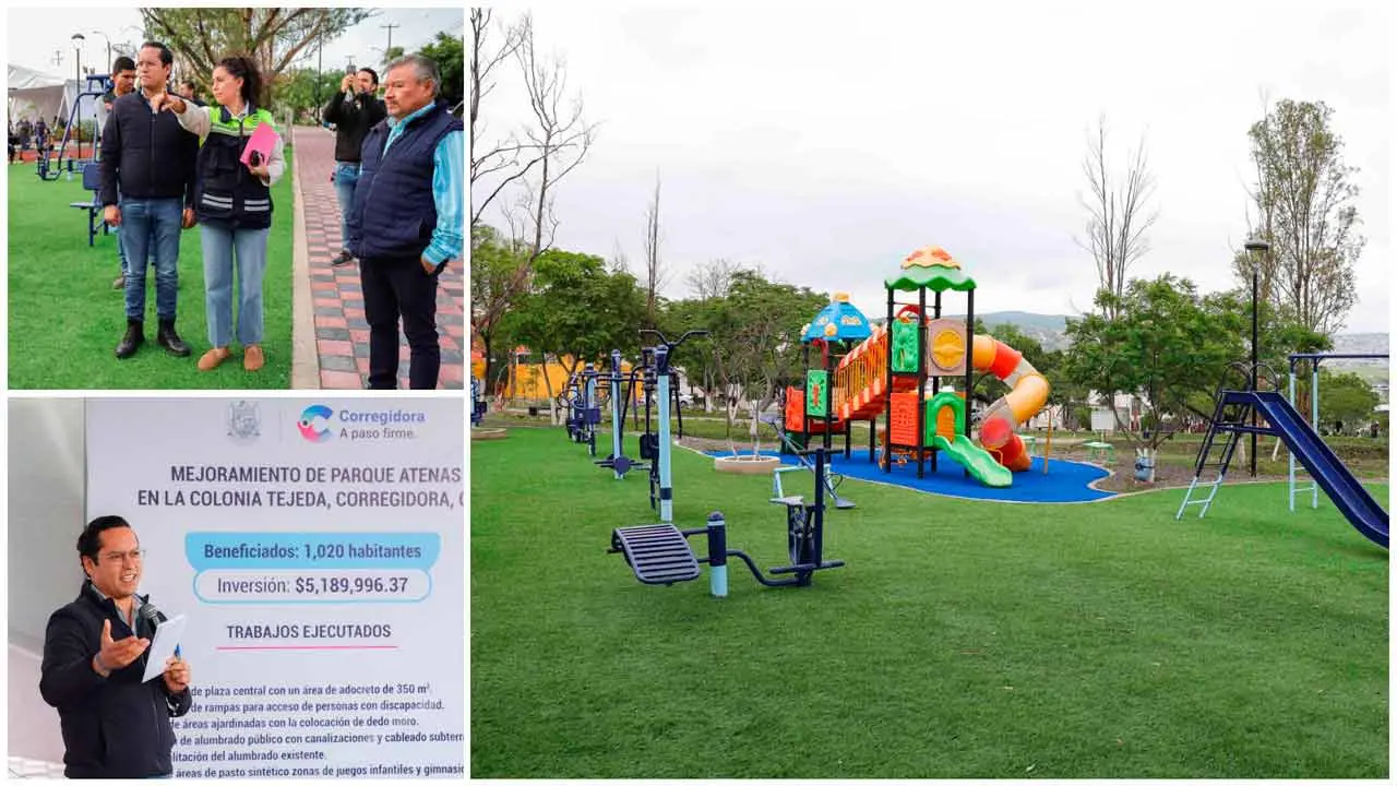 Chepe Guerrero entrega remodelación del parque Atenas en la