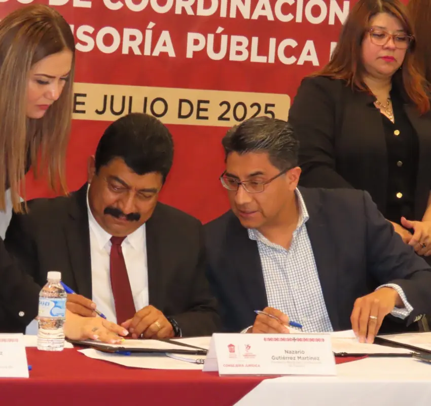 Firman en Texcoco convenio de defensoría pública itinerante