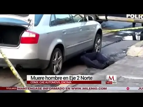 Hombre muere aplastado por un auto en Eje 2 Norte
