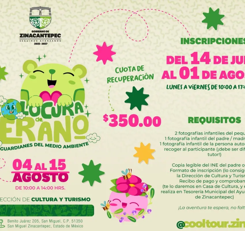 Llegó “Ecolocura de Verano” a Zinacantepec