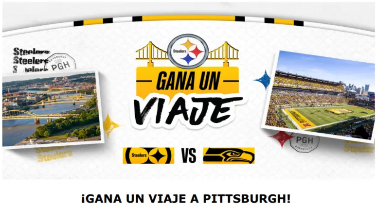 ¡Los Steelers te llevan a Pittsburgh! Participa en su sorteo exclusivo para fans en México