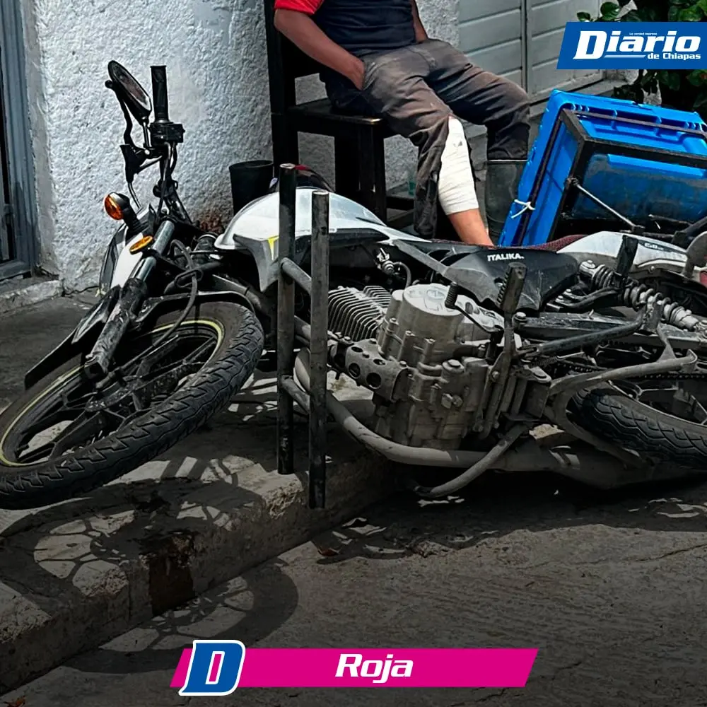 Motociclista lesionado en accidente en la Bienestar Social