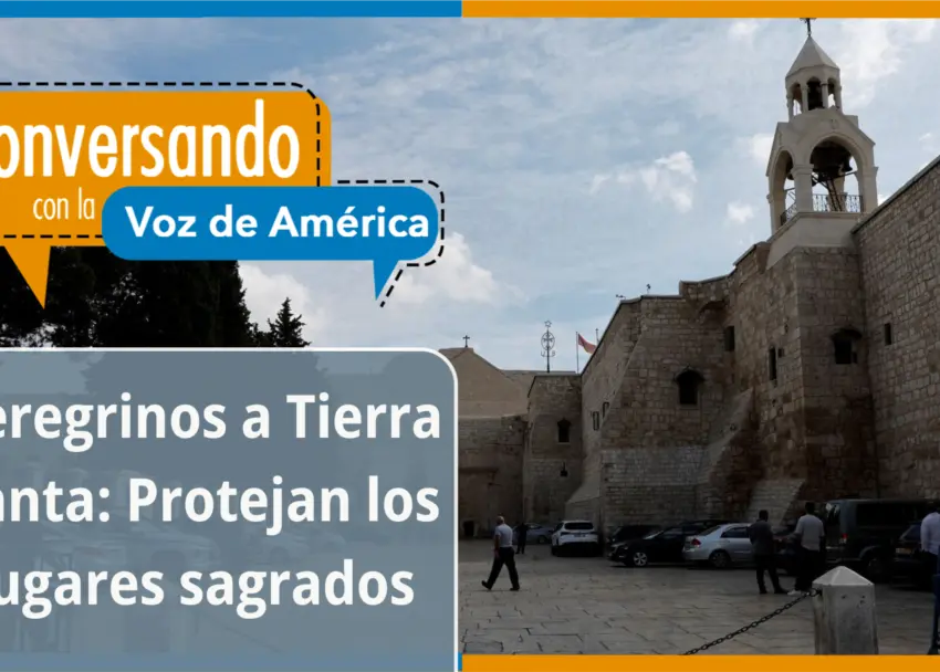 Peregrinos oran por la paz