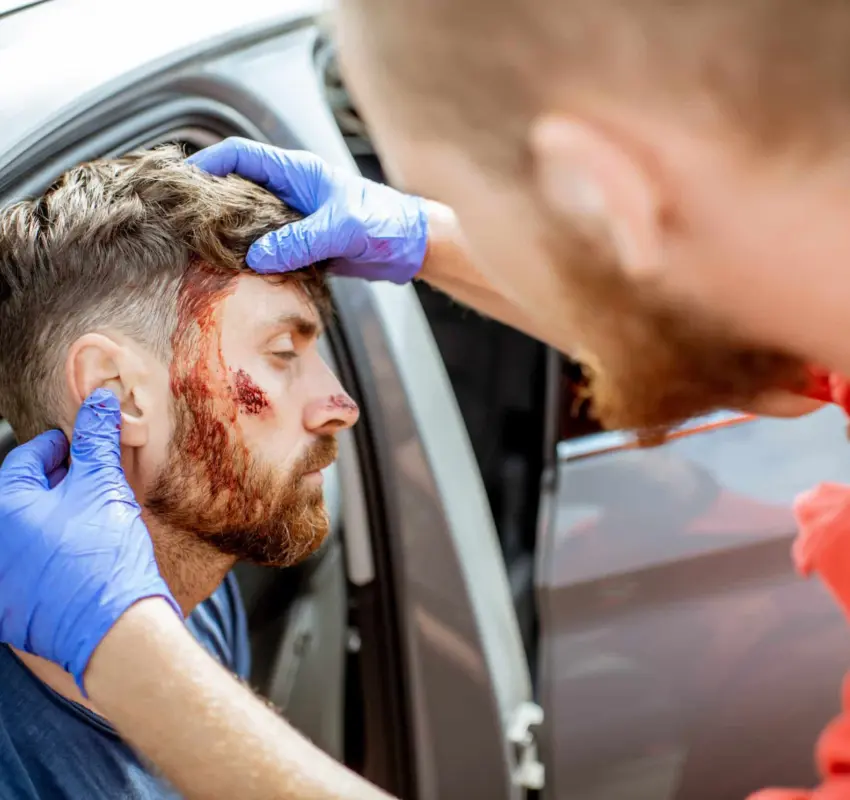 Un lesionado en choque