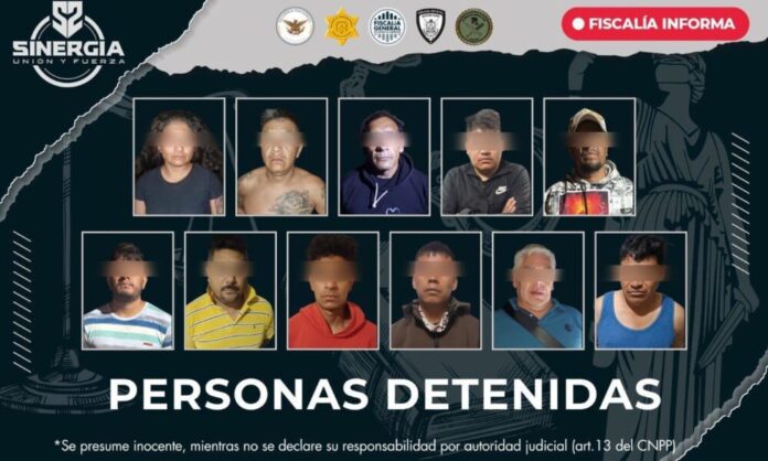 11 personas detenidos y 14 Armas aseguradas en cateos de la FGE ...