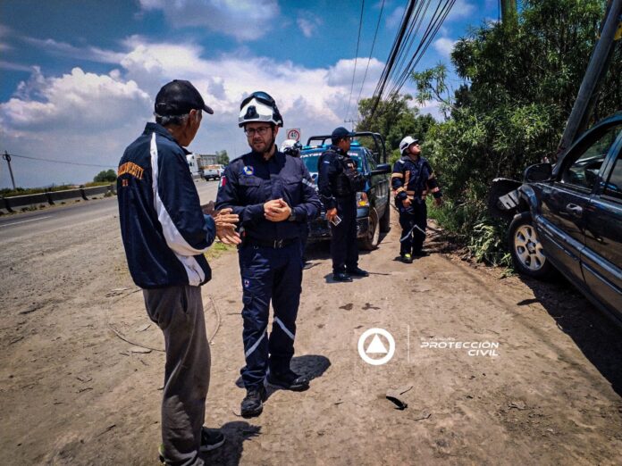 Aparatoso choque en la 100 - Noticias de Querétaro