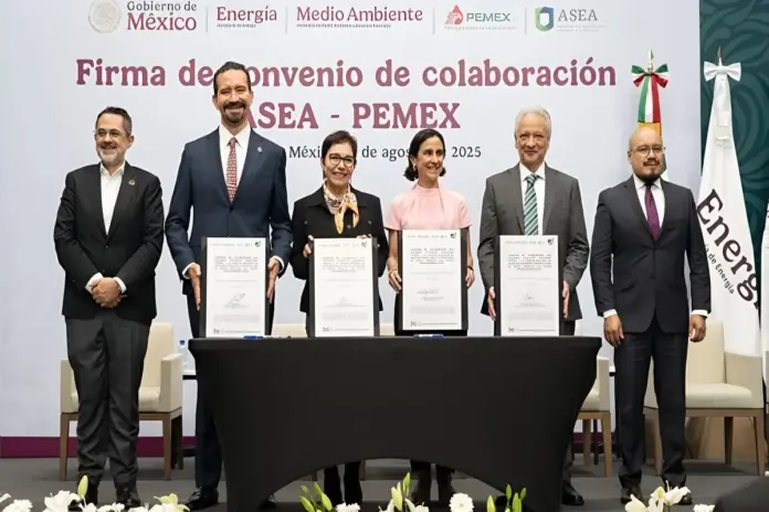ASEA y Pemex firman convenio para fortalecer protección ambiental