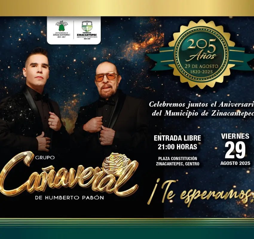 Celebra 205 años de Zinacantepec con Grupo Cañaveral