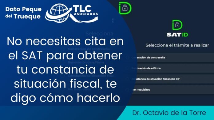 No necesitas cita en el SAT para obtener tu constancia de situación fiscal,  te digo cómo hacerlo