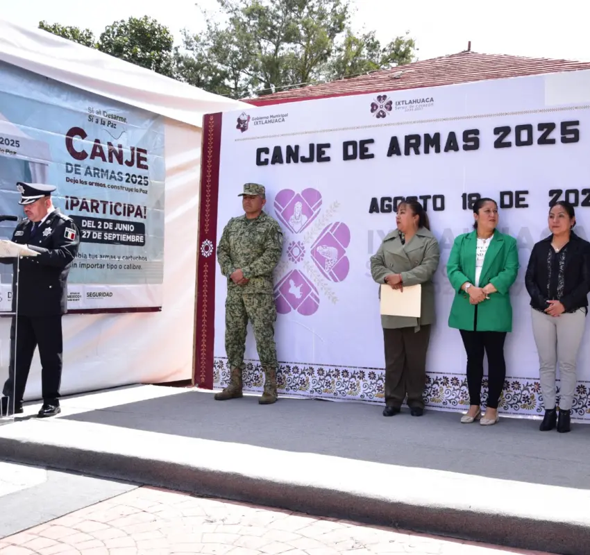 Destruyeron 770 armas con Canje de Armas Edoméx 2025