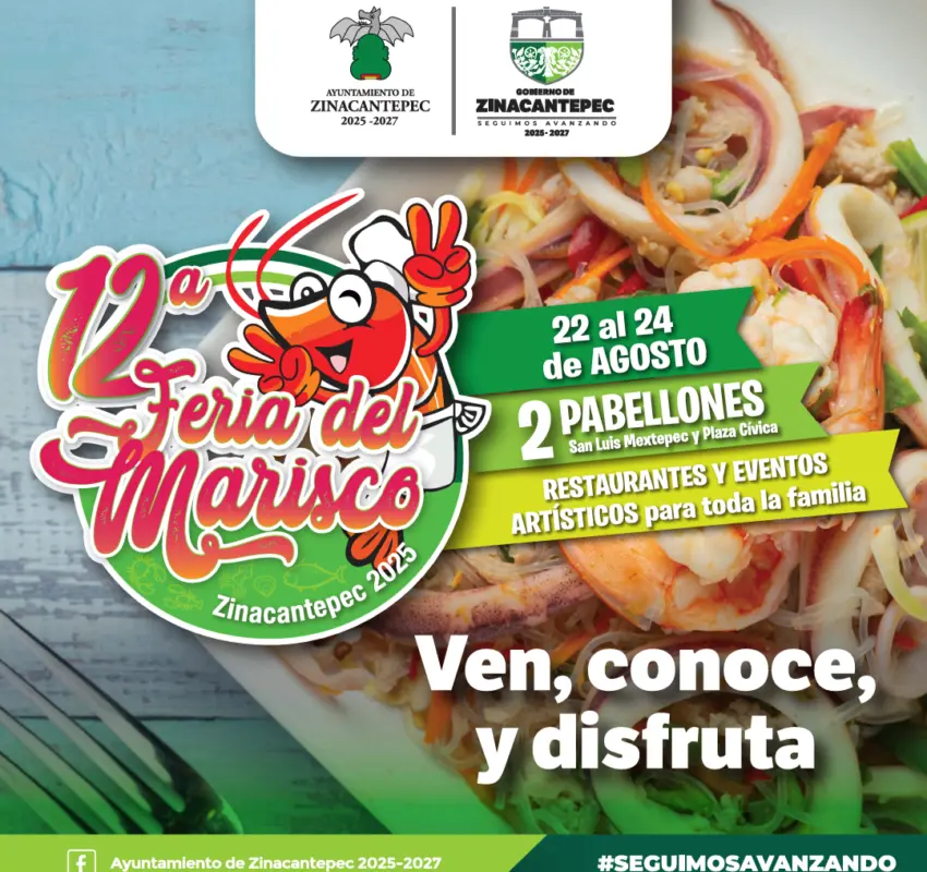 Invitaron a 12 Feria del Marisco Zinacantepec 2025