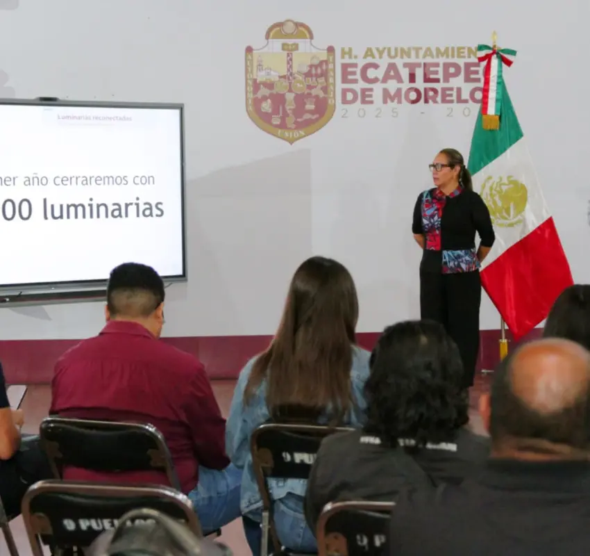 Disminuye delincuencia con luminarias en Ecatepec