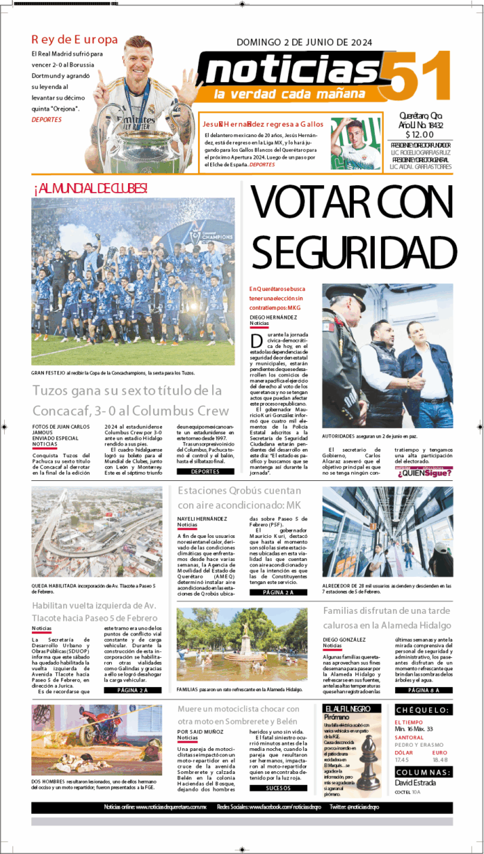 Conoce la portada de hoy! - Noticias de Querétaro