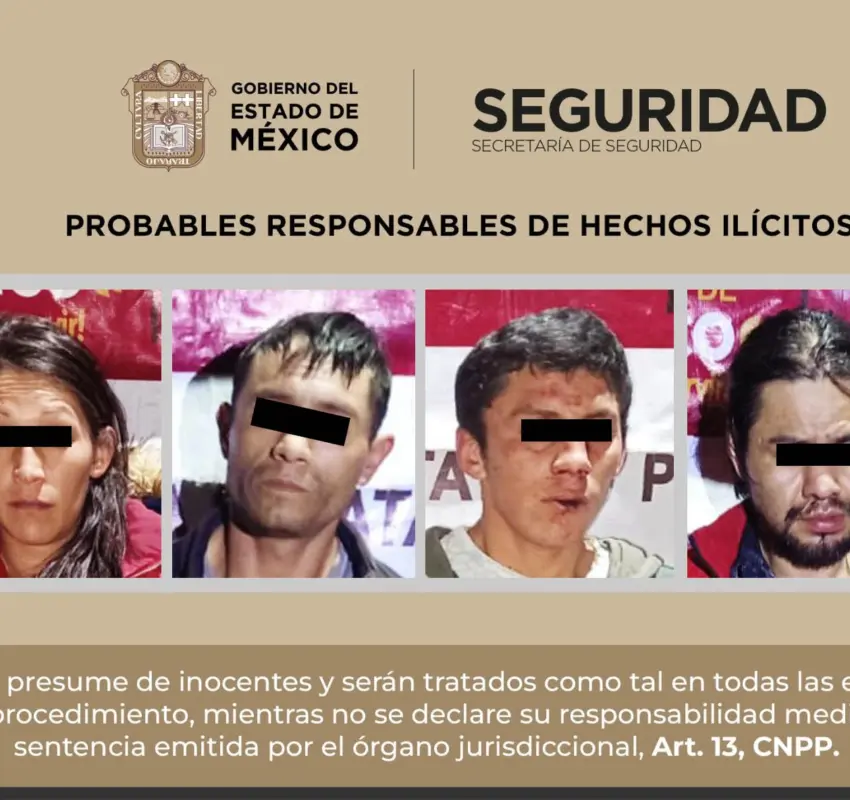 Detuvieron a delincuentes con droga, armas y moto robada en Tianguistenco