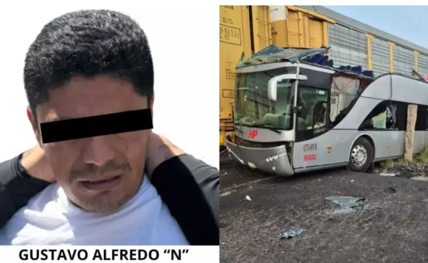 Detuvieron al chofer del autobús que causó accidente de tren en Atlacomulco