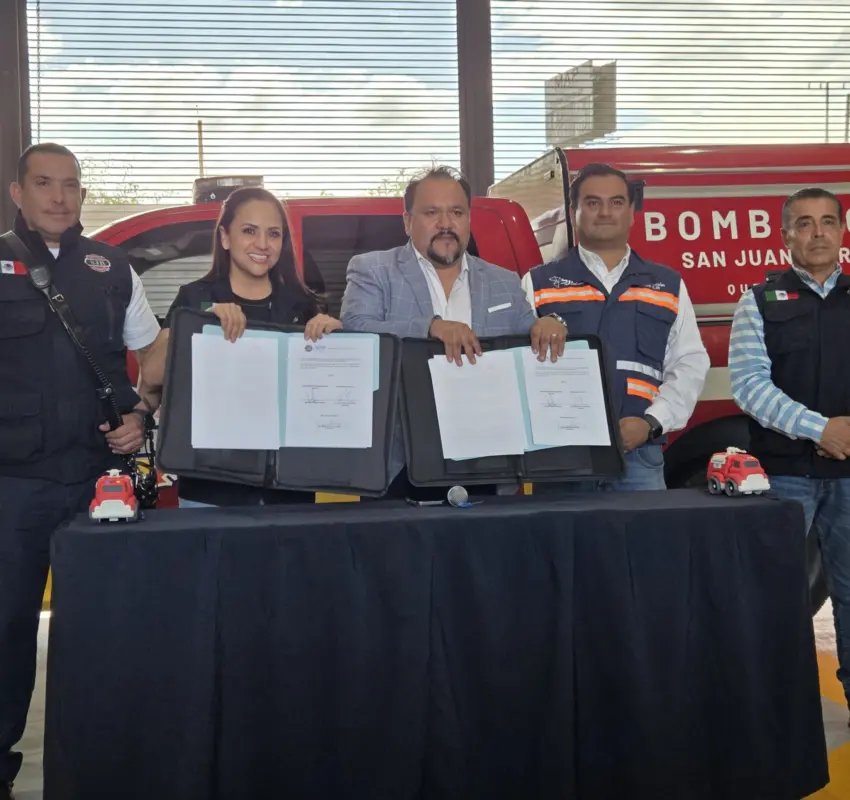 Firman convenio Industriales con Bomberos SJR