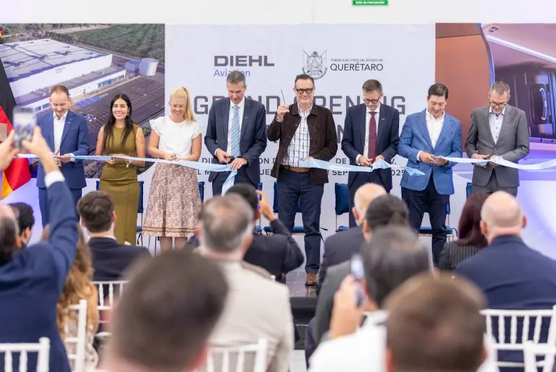Inaugura Mauricio Kuri planta Diehl Aviation en Querétaro