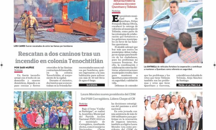 Conoce la Portada de Hoy! - Noticias de Querétaro